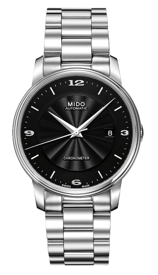 Mido Watches : M010.408.11.057.00 Automatic Chronometer Black Roman Numeral Dial Stainless Steel Case With Stainless Steel Bracelet Men Watch