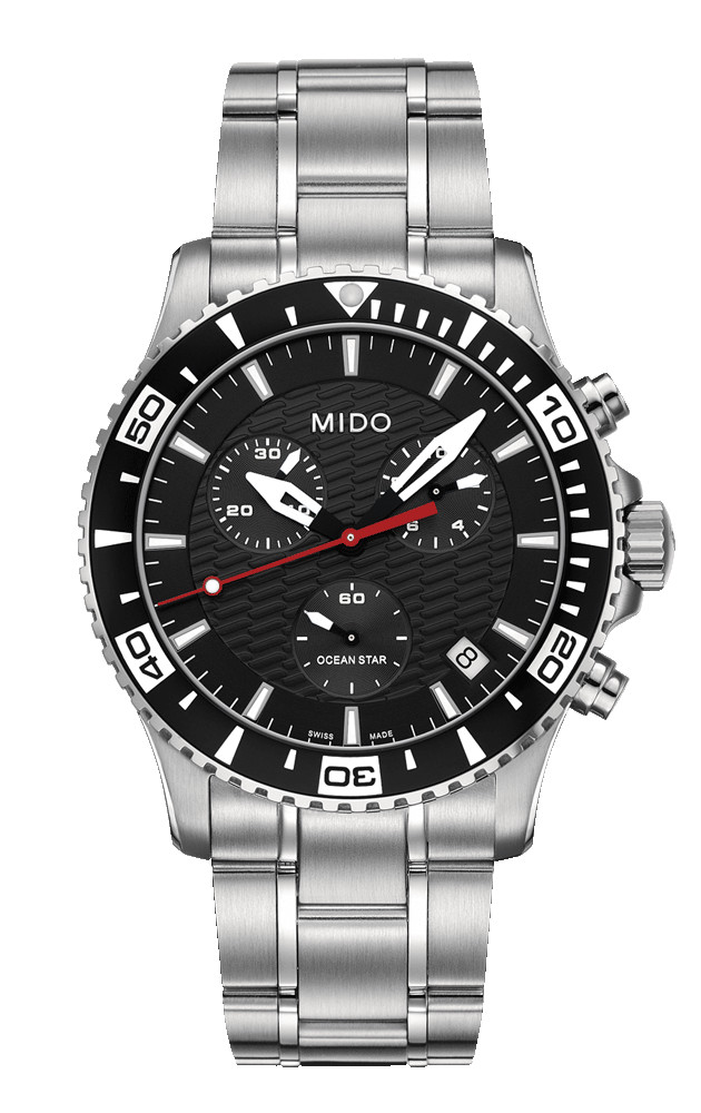 Mido Watches : M011.417.11.051.02 Quartz Black Dial Date Stainless Steel Men Watch