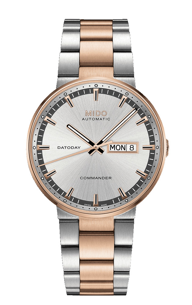 Mido Watches : M014.430.22.031.00 Automatic Silver Dial Day Date Shock Resistance Two Tone Stainless Steel Men Watch