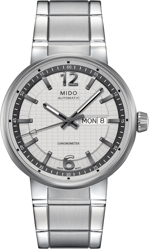 Mido Watches : M015.631.11.037.09 Automatic Chronometer Shock Resistance Day Date Stainless Steel Men Watch