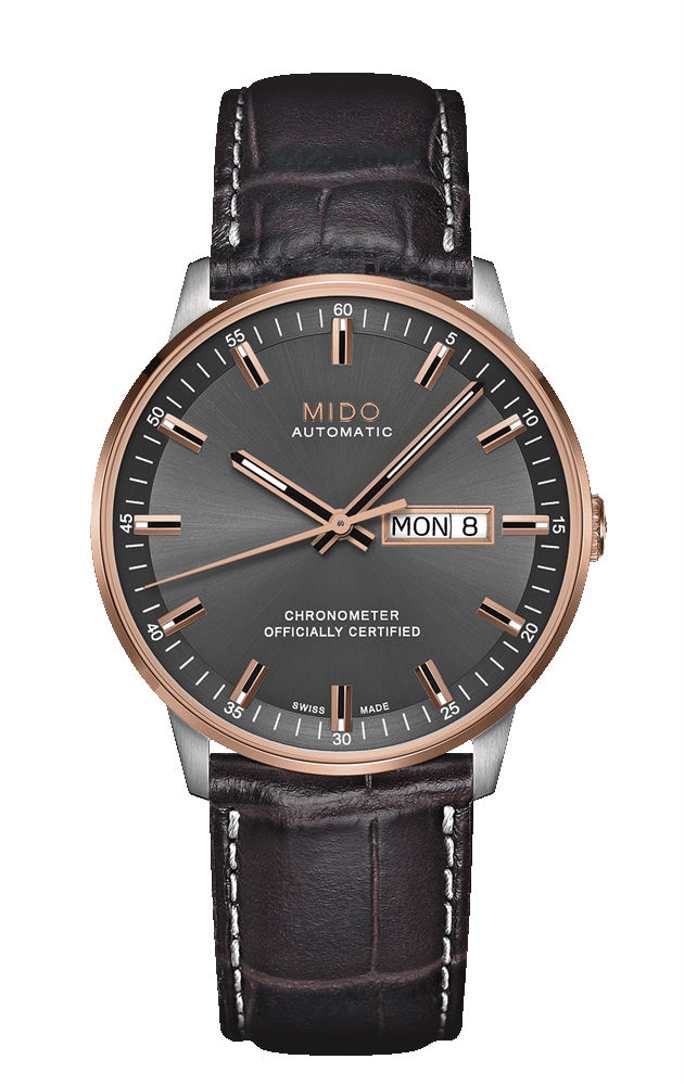 Mido Watches : M021.431.26.061.00 Automatic Chronometer Day Date Brown Leather Men Watch