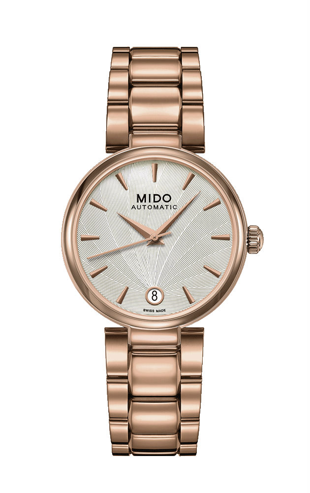 Mido Watches : M022.207.33.031.10 Automatic Analog Date Rose Gold Tone Stainless Steel Women Watch