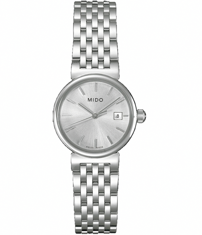 Mido Watches : M2130.4.13.1 Quartz Silver Dial Date Stainless Steel Women Watch