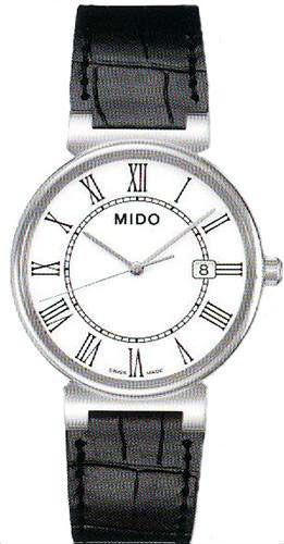 Mido Watches : M2130.4.26.4 White Dial Black Leather Women Watch