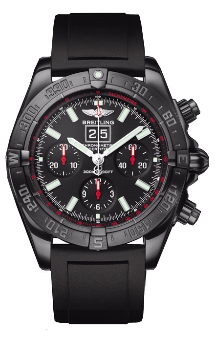 Breitling Watches : M4435911/BA27 Automatic Chronometer Chronograph Date Black Rubber Limited Edition Men Watch