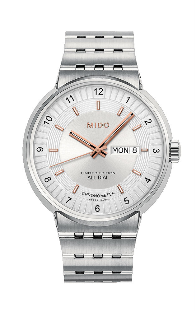 Mido Watches : M8340.4.12.1 Automatic Chronometer Day Date Stainless Steel Limited Edition Men Watch