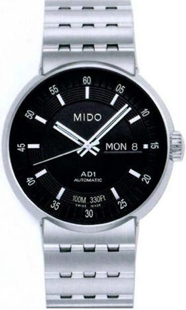 Mido Watches : M8340.4.18.1 Automatic Black Dial Stainless Steel Case With Stainless Steel Bracelet Men Watch