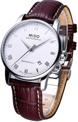 Mido Watches : M8600.4.26.8 Automatic Leather Strap Men Watch