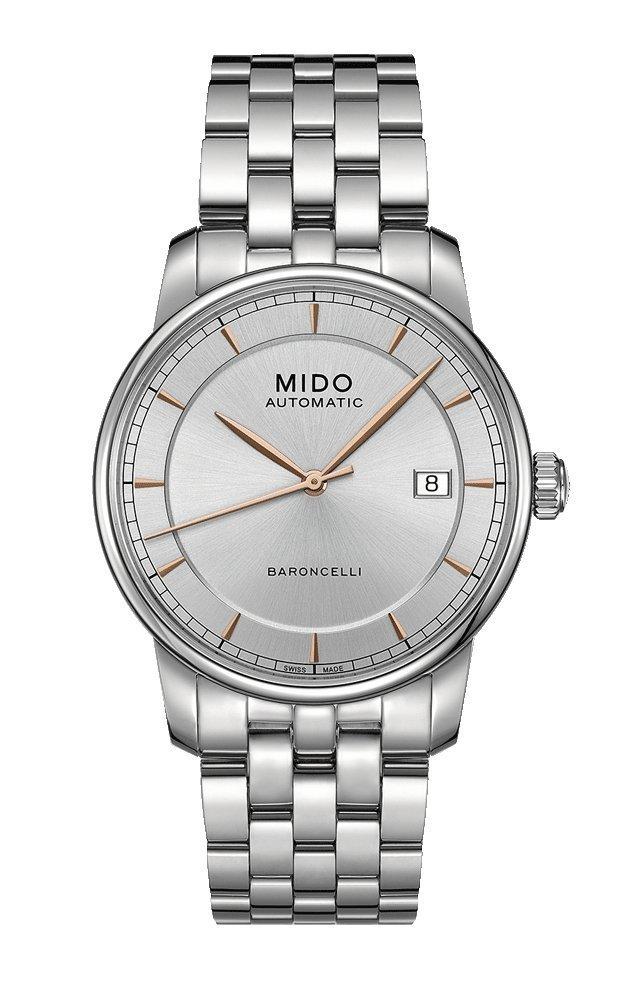 Mido Watches : M8600.4.10.1 Automatic Silver Dial Date Shock Resistance Stainless Steel Men Watch