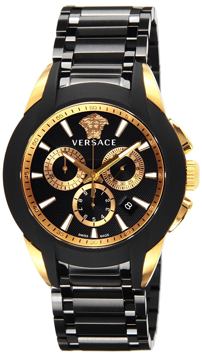 Versace Watches : M8C80D009S060 Black Dial Stainless (pgpvd) Bracelet Type Band Men Watch