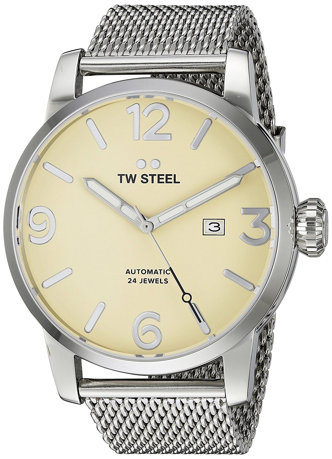 TW Steel Watches : MB6 Beige Dial Stainless Steel Men Watch