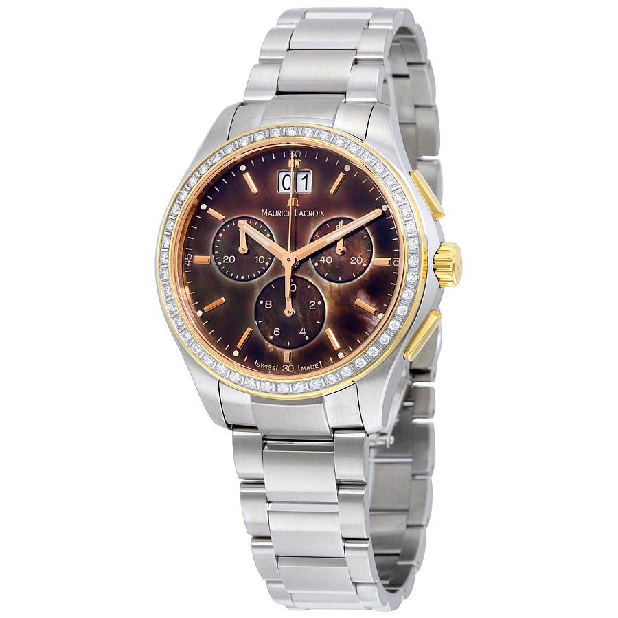 Maurice Lacroix Watches : MI1057-PVP22-760 Brown Mother Of Pearl Quartz Women Watch
