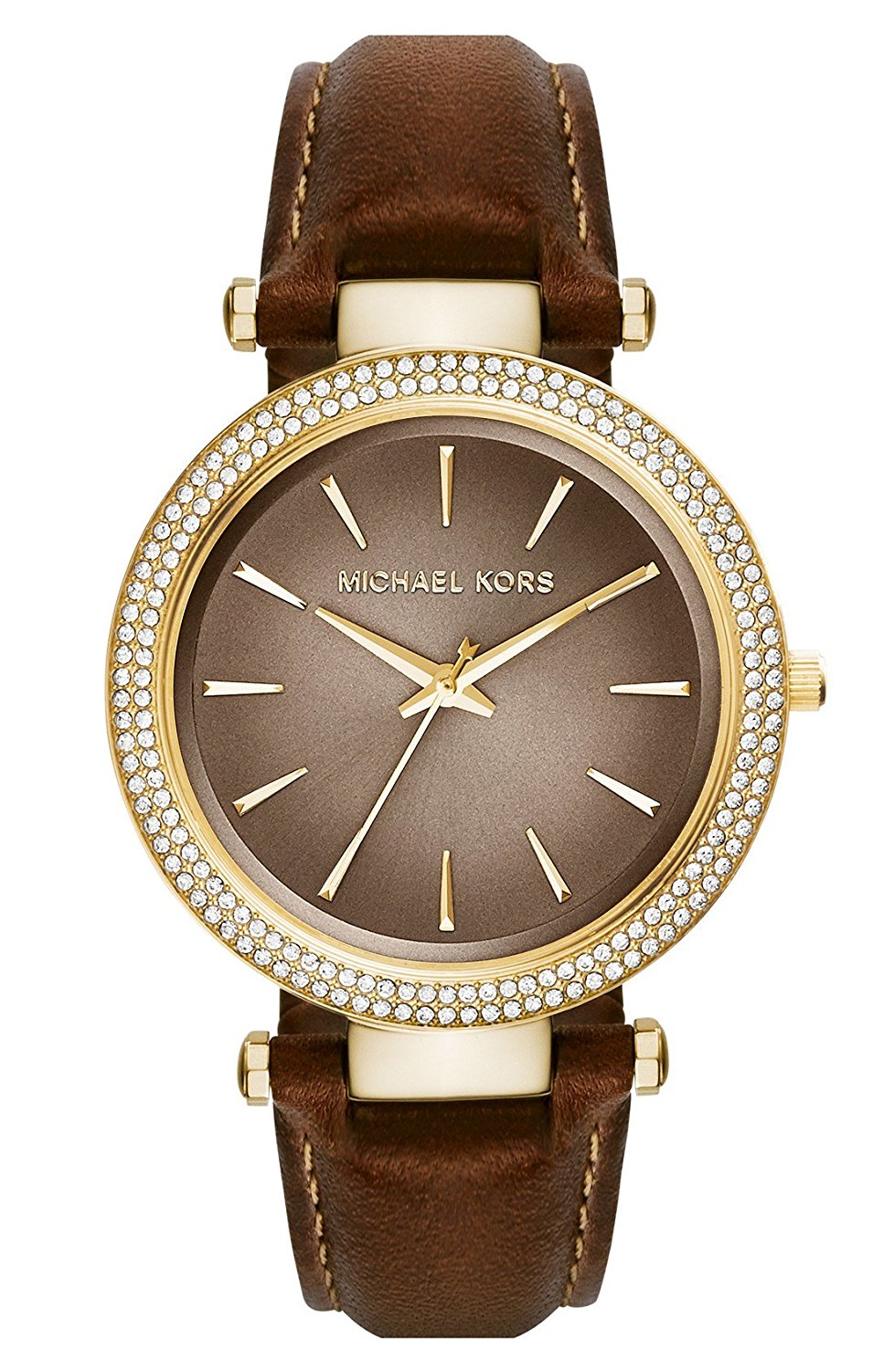 Michael Kors Watches : MK2382 Brown Dial Leather Band Women Watch