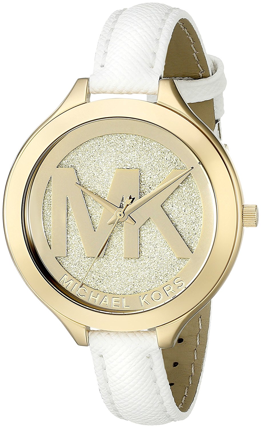 Michael Kors Watches : MK2389 Gold Dial Leather Women Watch