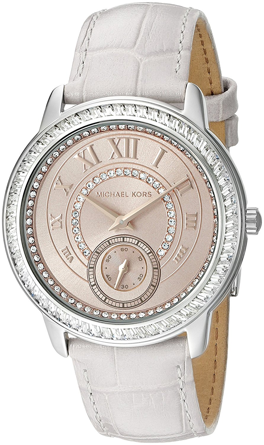 Michael Kors Watches : MK2446 Quartz Analog Crystal Bezel Leather Women Watch