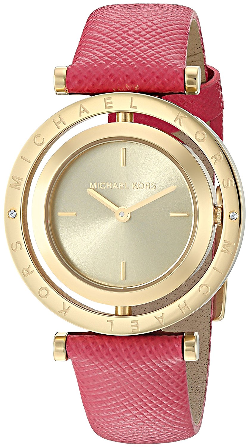 Michael Kors Watches : MK2525 Quartz Analog Pink Leather Women Watch