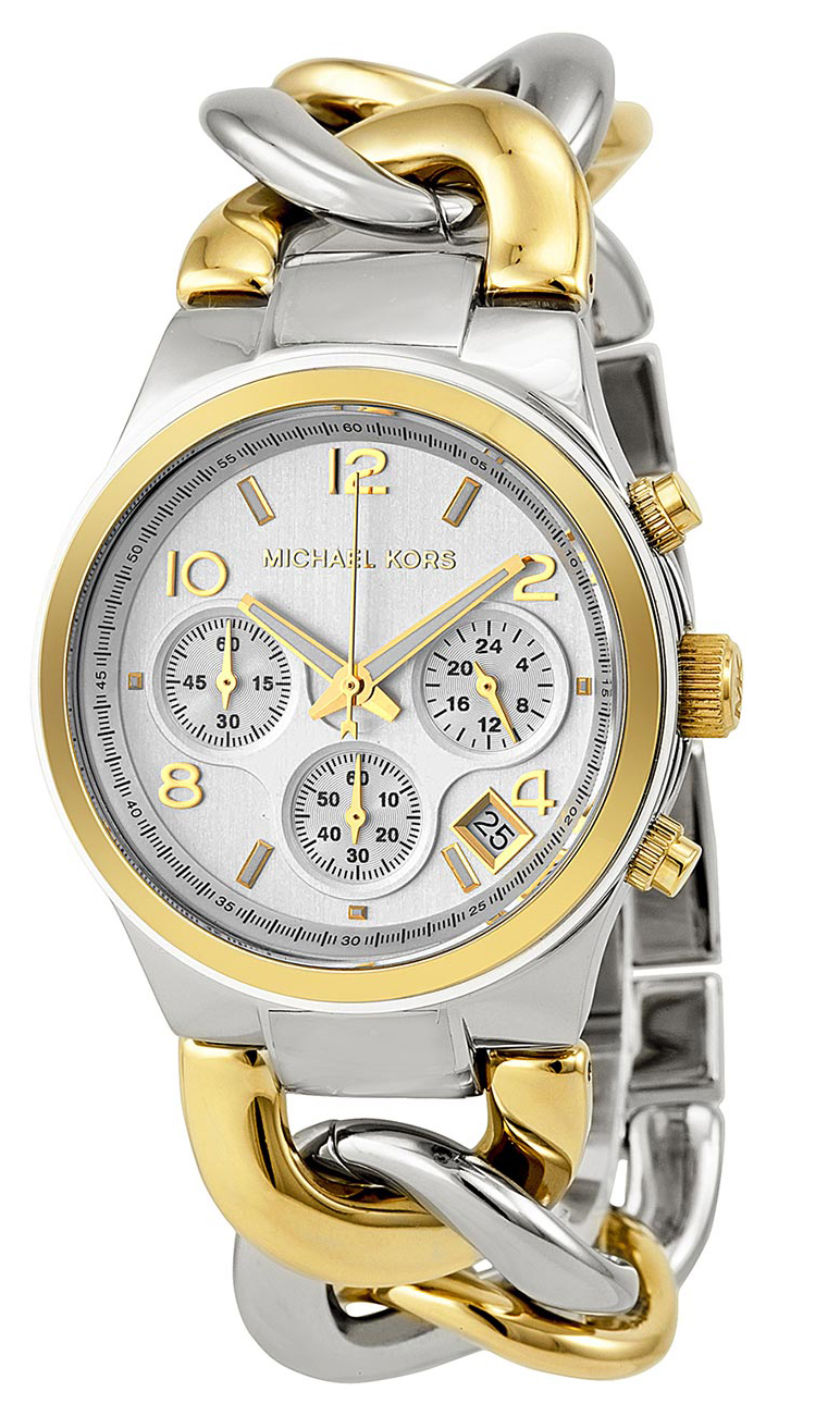 Michael Kors Watches : MK3199 Quartz Chronograph Date Two Tone Stainless Steel Women Watch