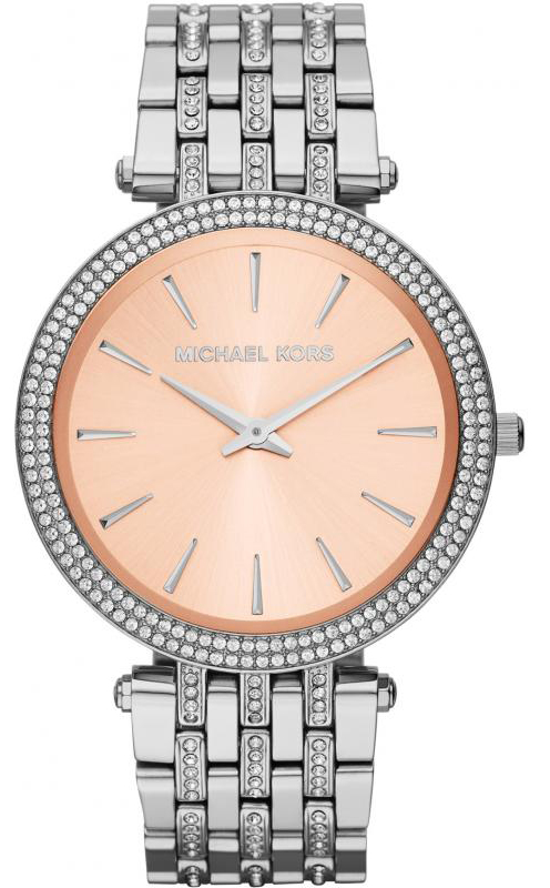 Michael Kors Watches : MK3218 Quartz Peach Dial Crystal Bezel Stainless Steel Women Watch