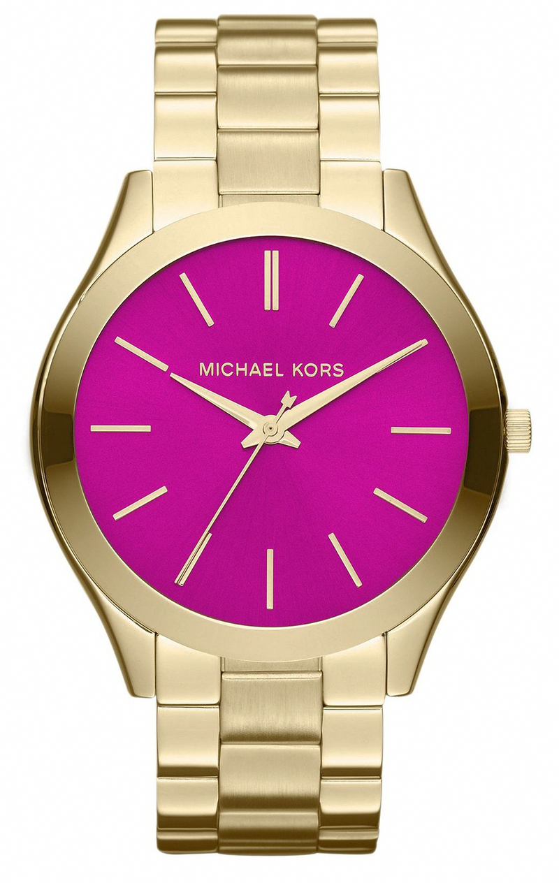 Michael Kors Watches : MK3264 Quartz Pink Dial Gold Tone Stainless Steel Women Watch