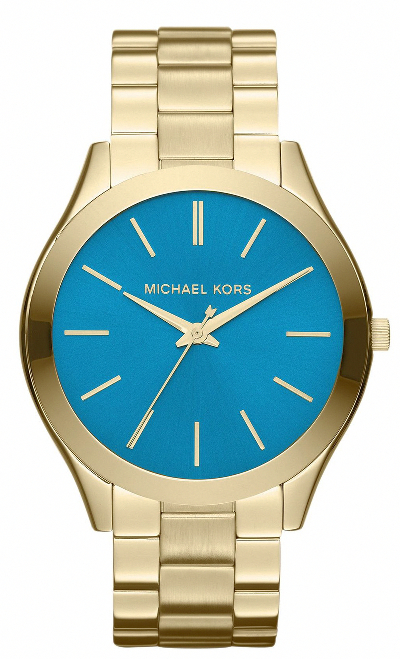 Michael Kors Watches : MK3265 Quartz Blue Dial Gold Tone Stainless Steel Women Watch