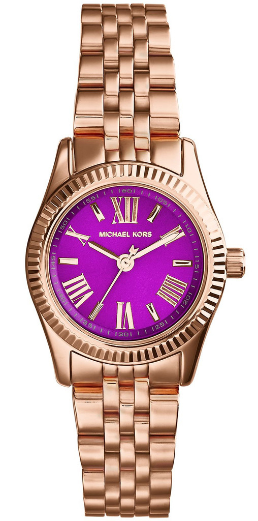Michael Kors Watches : MK3273 Quartz Purple Dial Rose Gold Tone Stainless Steel Women Watch
