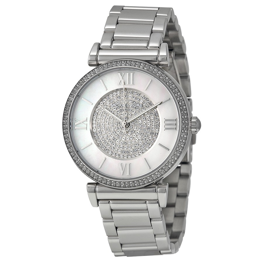 Michael Kors Watches : MK3355 Silver Pave Quartz Women Watch