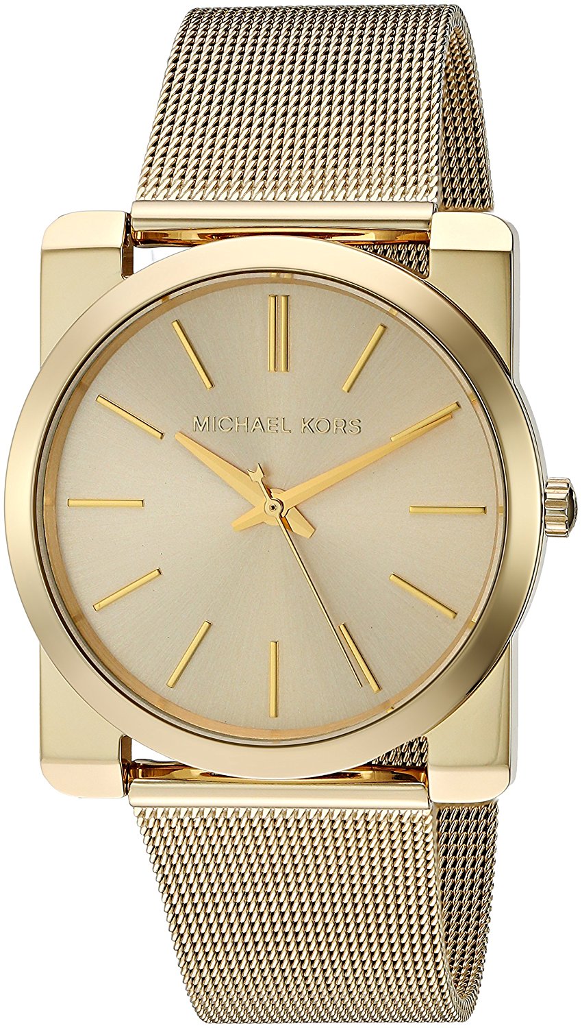 Michael Kors Watches : MK3496 Gold Dial Stainless Steel Band Women Watch