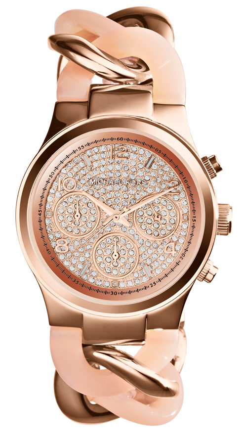 Michael Kors Watches : MK4283 Quartz Crystal Pave Rose Gold Tone Stainless Steel Women Watch