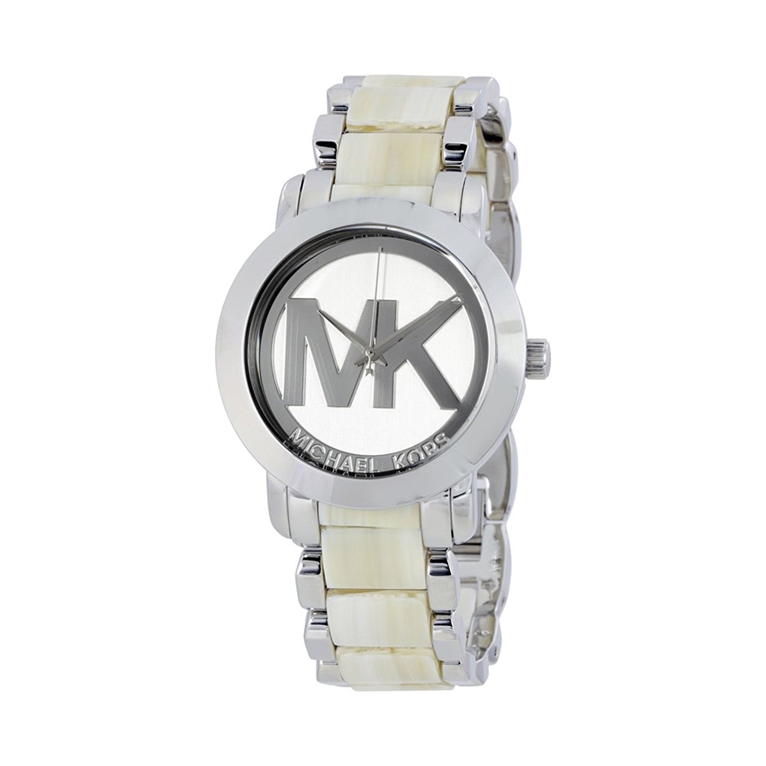 Michael Kors Watches : MK4304 Quartz Anlog Stainless Steel and Beige Acrylic Women Watch