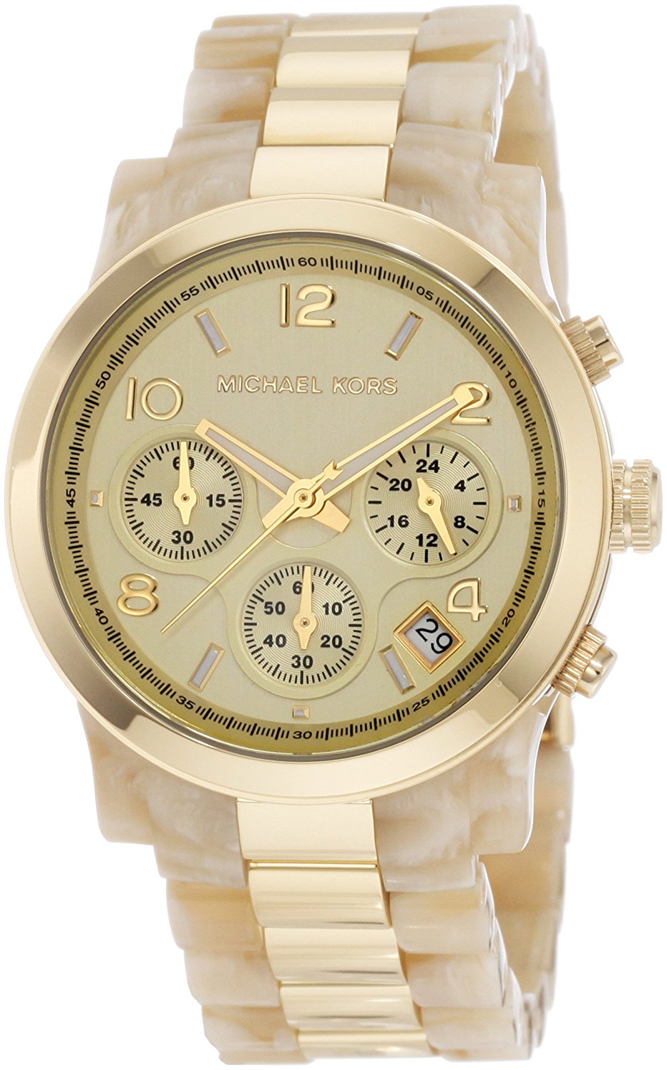 Michael Kors Watches : MK5139 Gold Dial Stainless Steel Band Women Watch