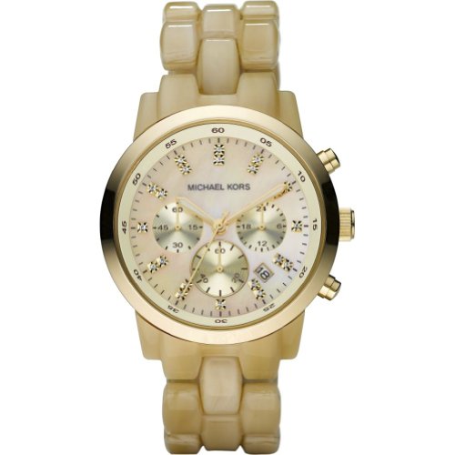 Michael Kors Watches : MK5217 Quartz Chronograph Beige Plastic Women Watch
