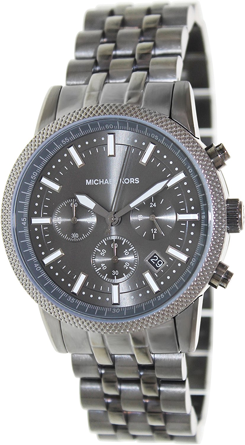 Michael Kors Watches : MK5687 Gunmetal Dial Fixed Gunmetal-plated Band Men Watch