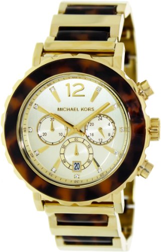Michael Kors Watches : MK5790 Quartz Chronograph Date Crystal Dial Gold Tone Stainless Steel Women Watch