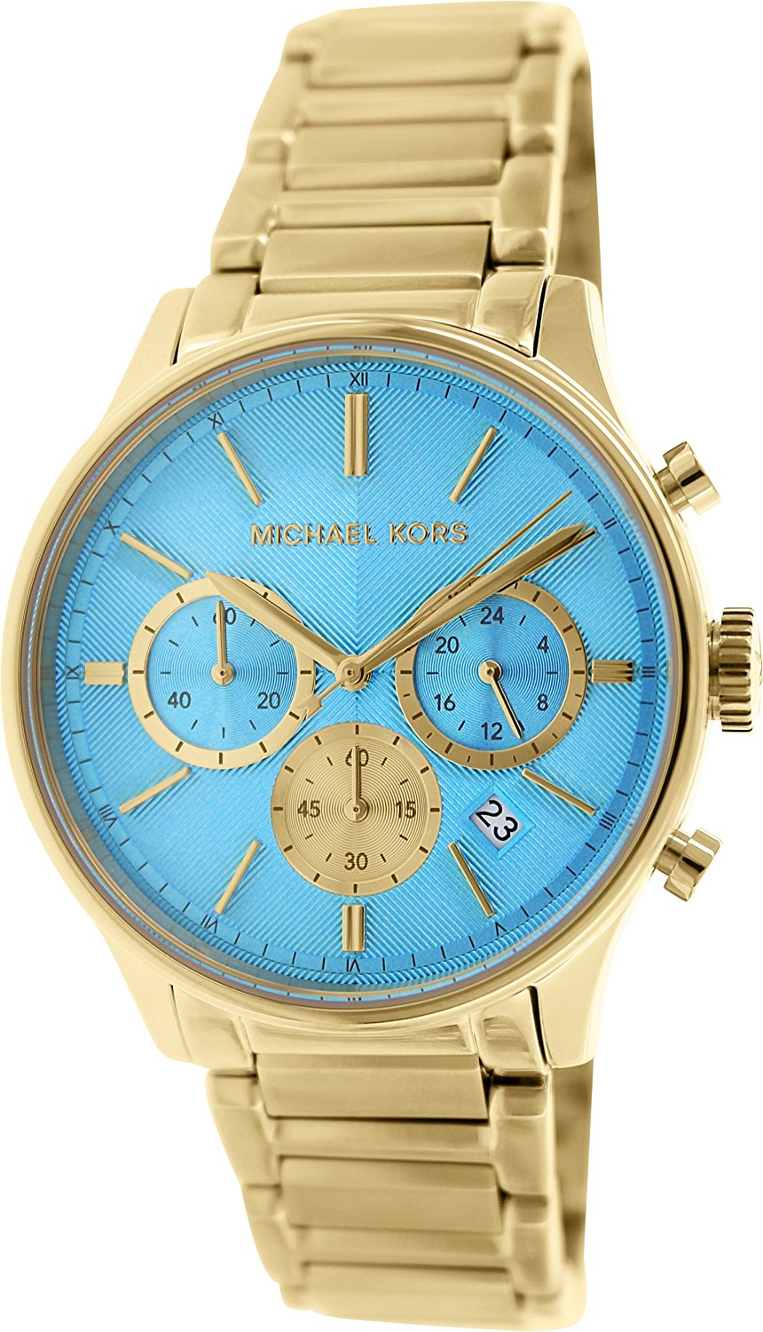 Michael Kors Watches : MK5910 Turquoise Dial Dial Chronograph Women Watch