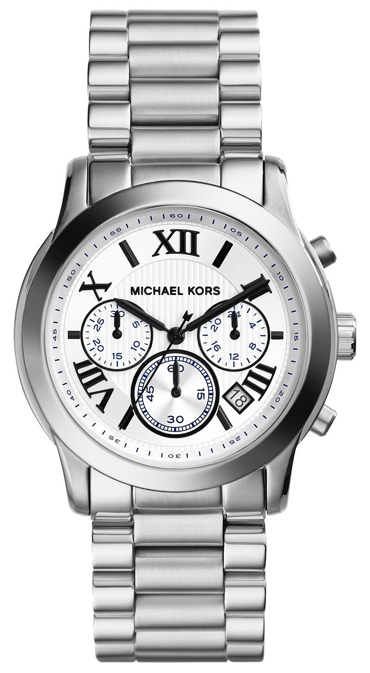 Michael Kors Watches : MK5928 Quartz Chronograph White Dial Date Stainless Steel Women Watch