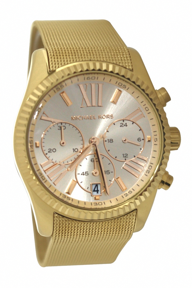 Michael Kors Watches : MK5938 Quartz Chronograph Date Gold Tone Stainless Steel Women Watch