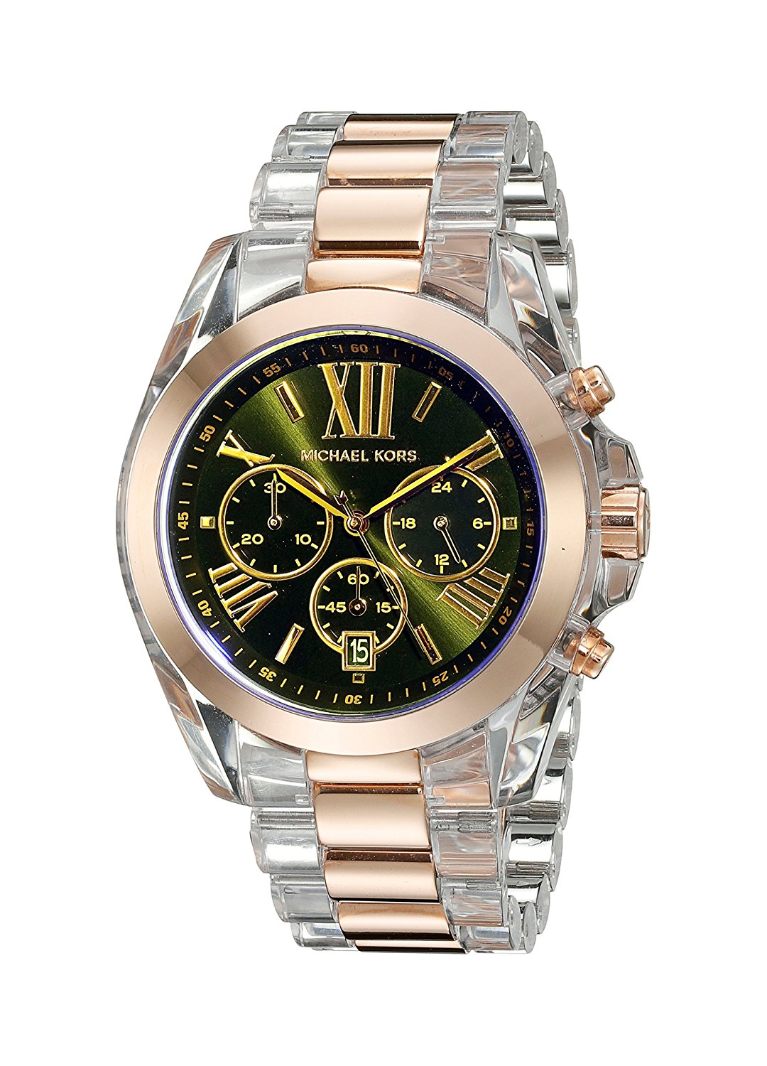 Michael Kors Watches : MK5950 Blue Dial Fixed Rose Gold-tone Band Men Watch