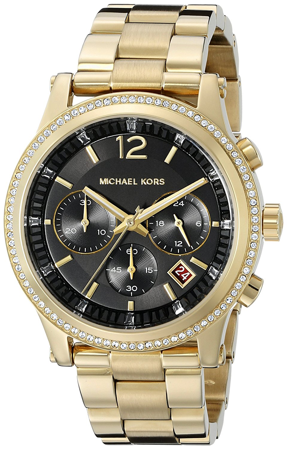 Michael Kors Watches : MK6063 Black Dial Stainless Steel Band Women Watch