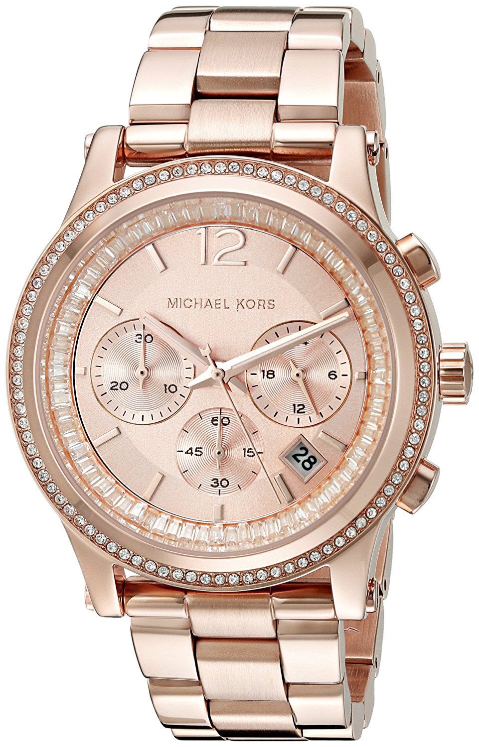 Michael Kors Watches : MK6064 Rose Gold Dial Stainless Steel Band Women Watch