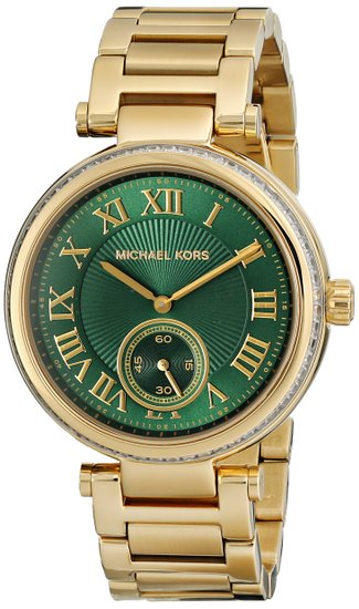 Michael Kors Watches : MK6065 Quartz Green Dial Gold Tone Stainless Steel Women Watch
