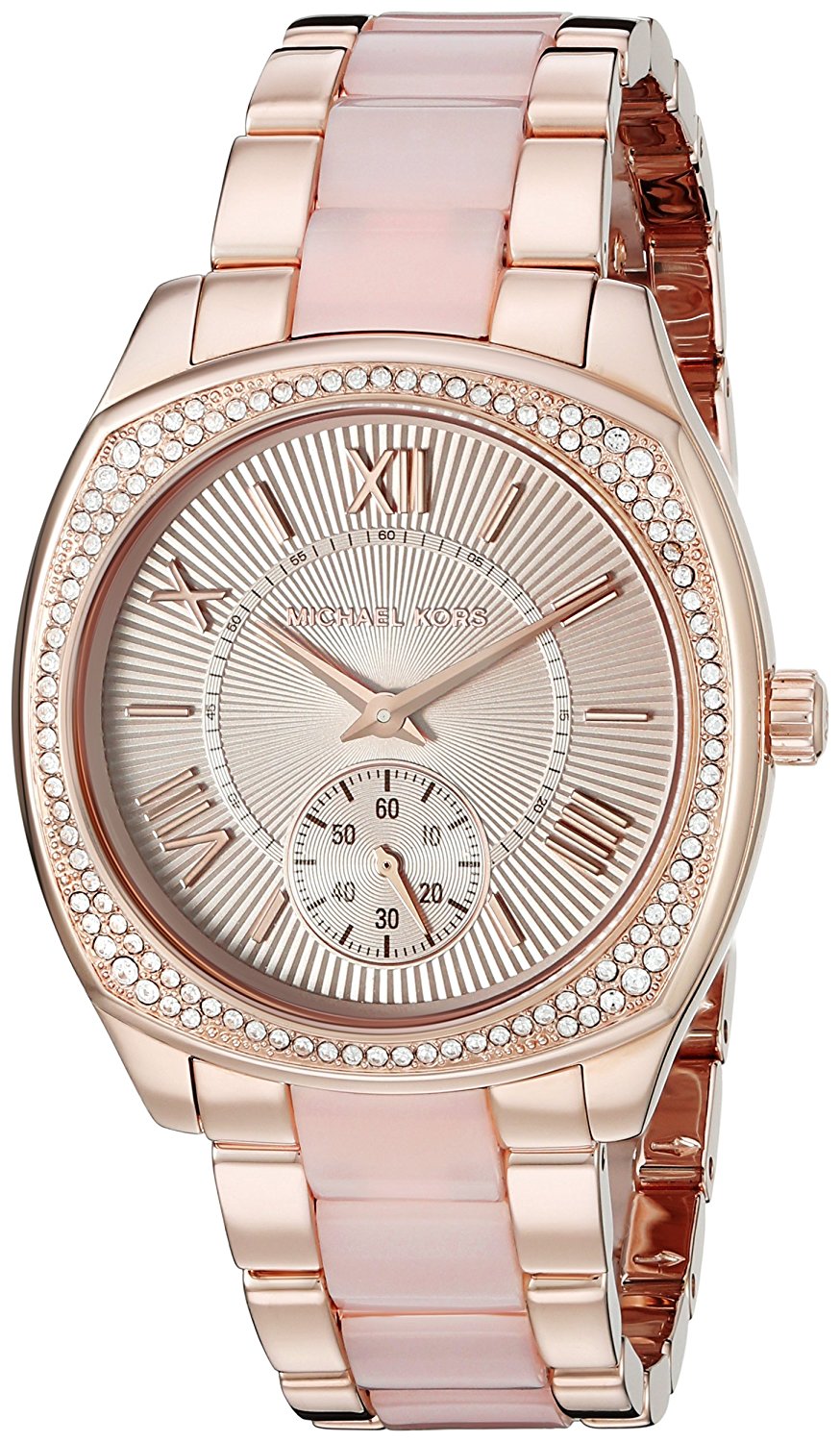 Michael Kors Watches : MK6135 Rose Gold Dial Stainless Steel Band Women Watch