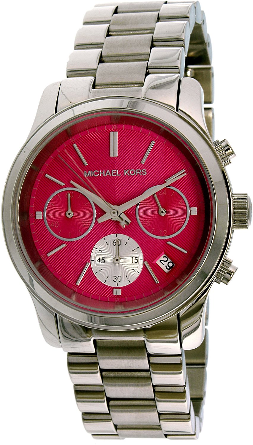 Michael Kors Watches : MK6160 Pink Dial Stainless Steel Women Watch