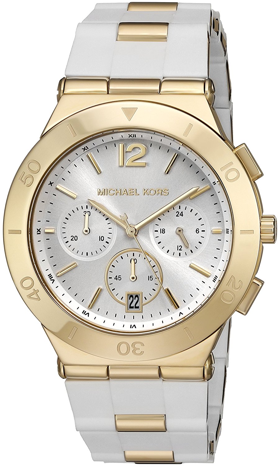 Michael Kors Watches : MK6171 Silver Dial Rubber Women Watch