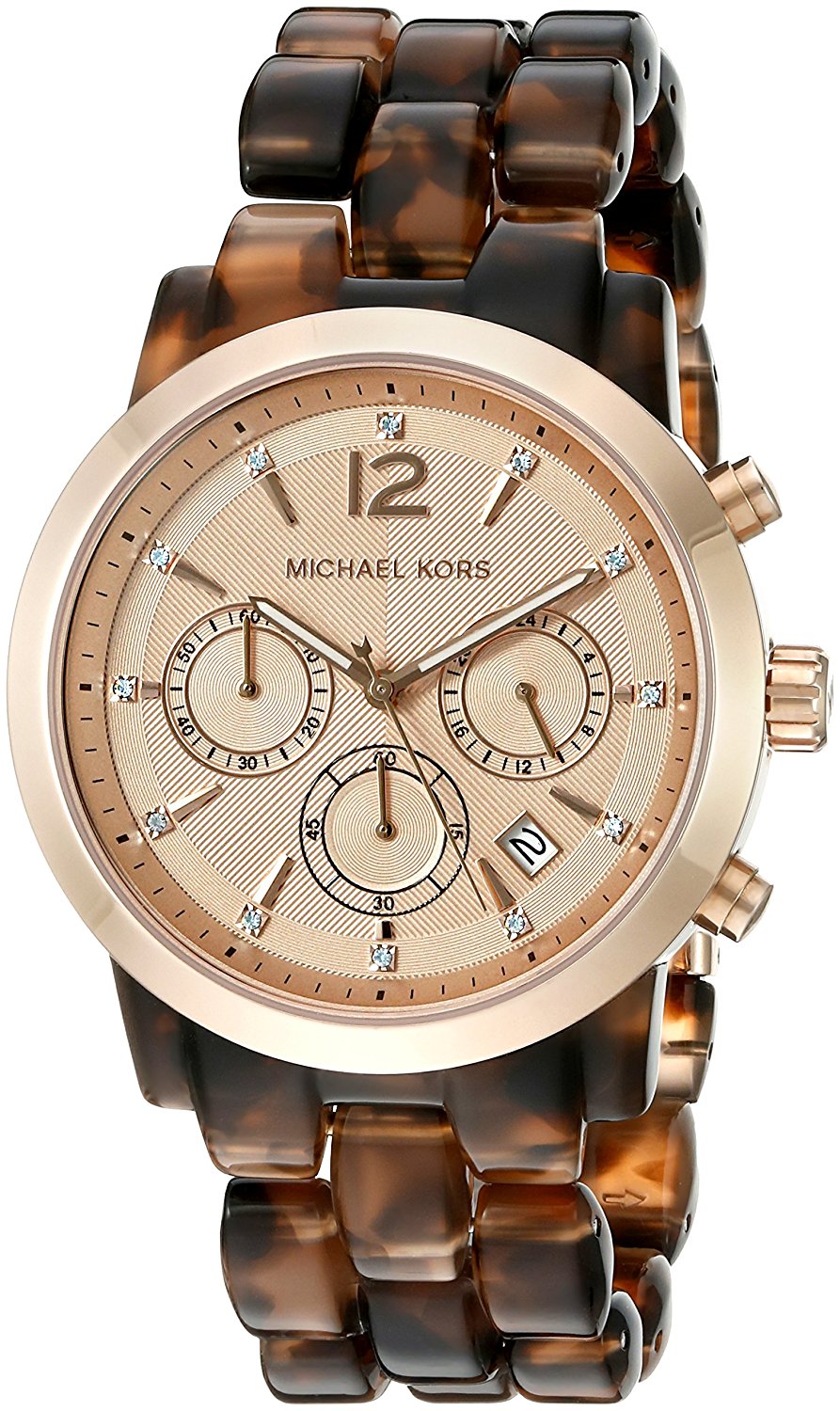 Michael Kors Watches : MK6199 Rose Gold Dial Stainless Steel Band Women Watch