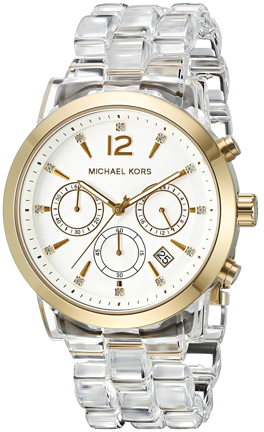 Michael Kors Watches : MK6200 White Dial Stainless Steel Band Women Watch