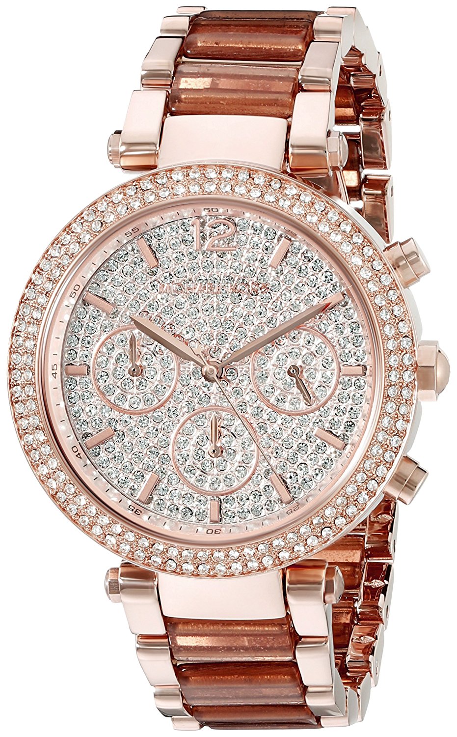 Michael Kors Watches : MK6285 Rose Gold Dial Stainless Steel Band Women Watch