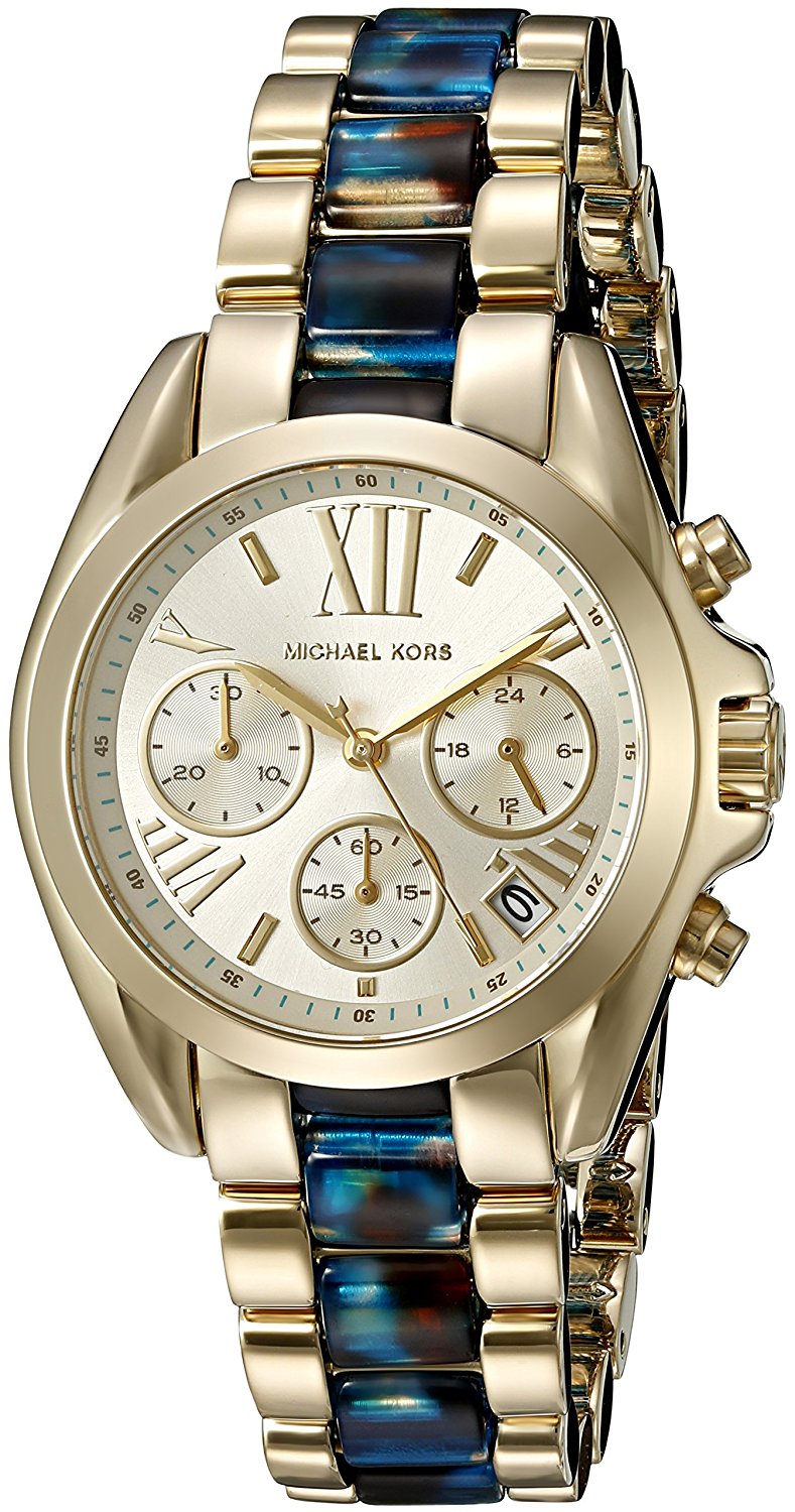 Michael Kors Watches : MK6318 Gold Dial Stainless Steel Band Women Watch