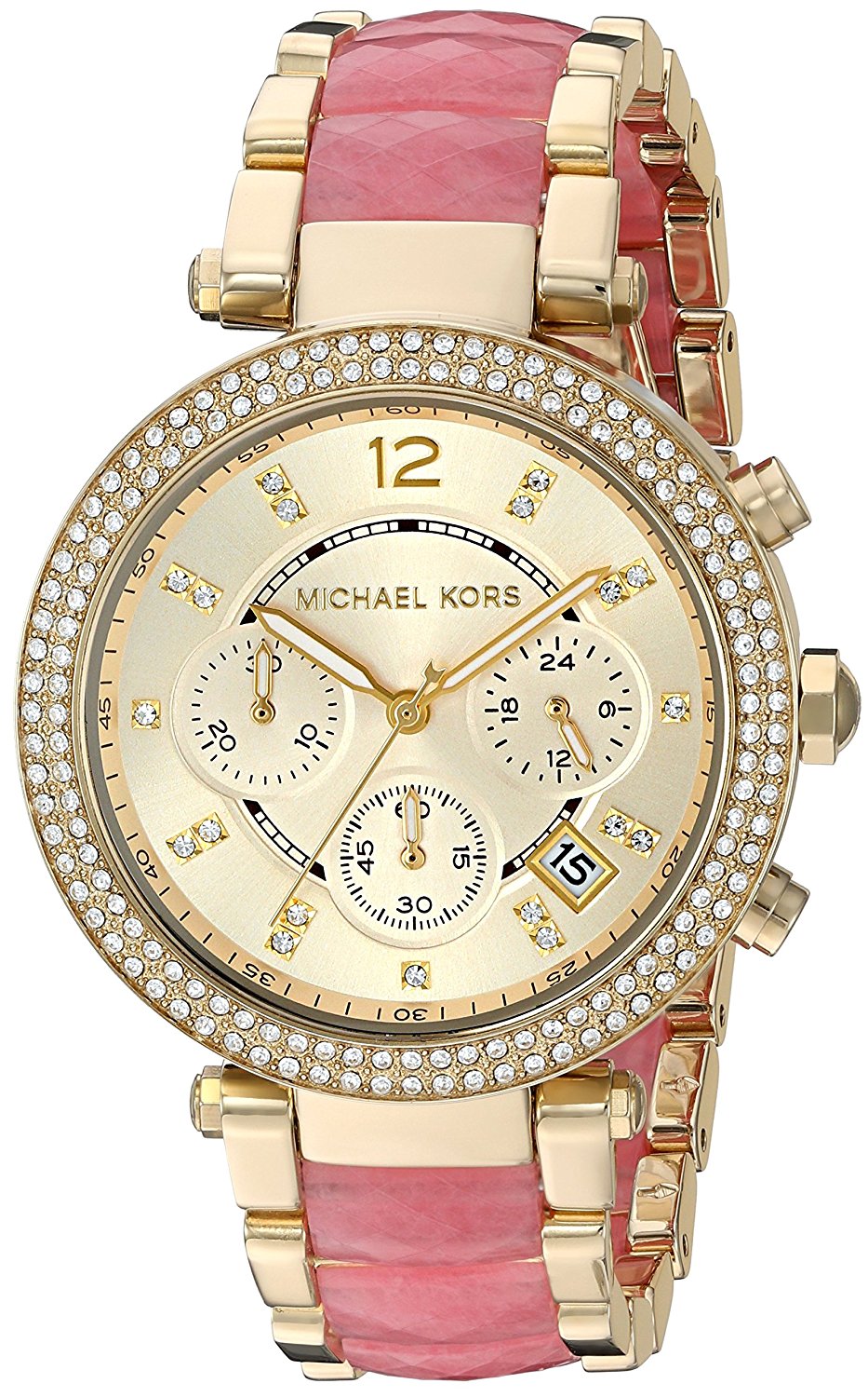 Michael Kors Watches : MK6363 Gold Dial Stainless Steel Band Women Watch