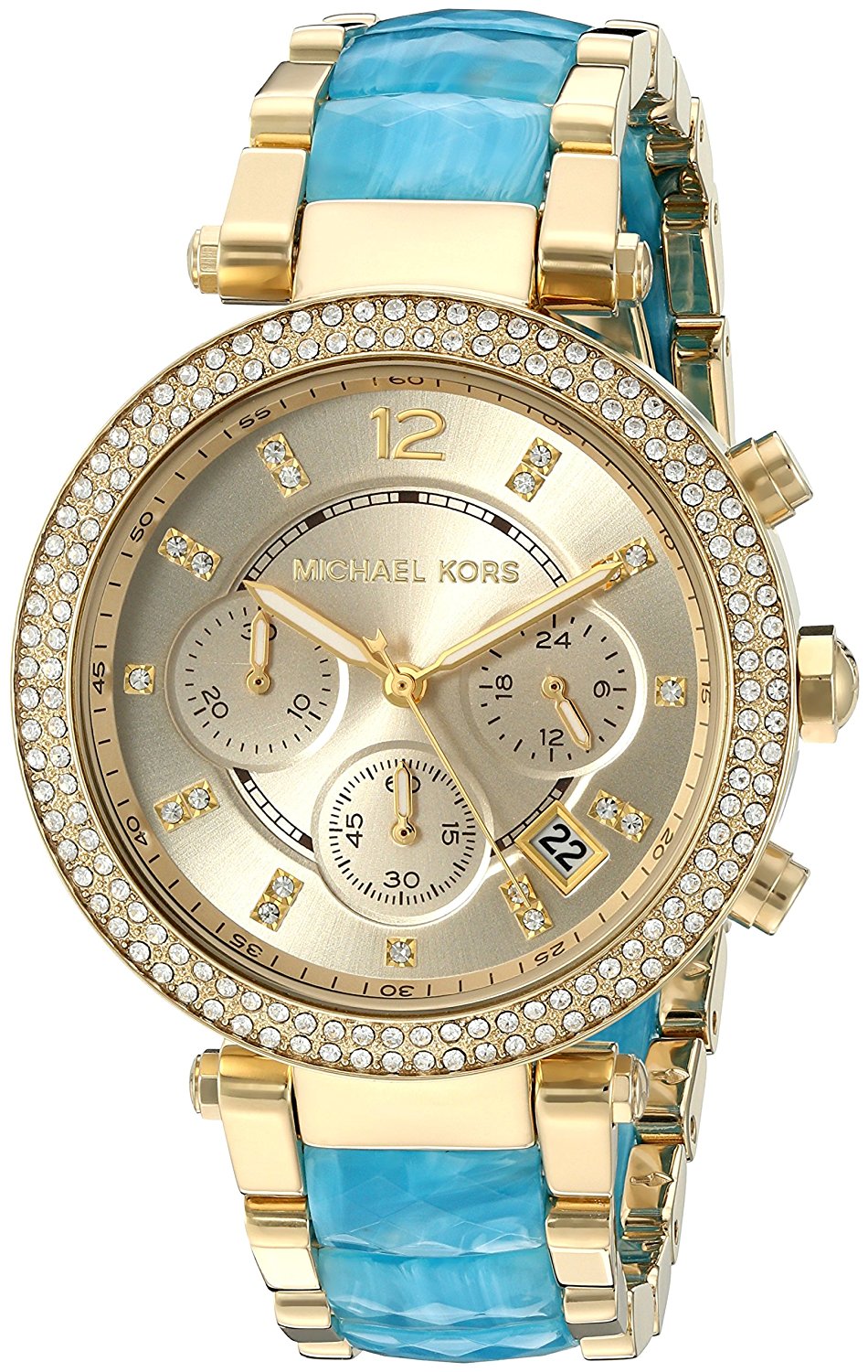 Michael Kors Watches : MK6364 Gold Dial Stainless Steel Band Women Watch