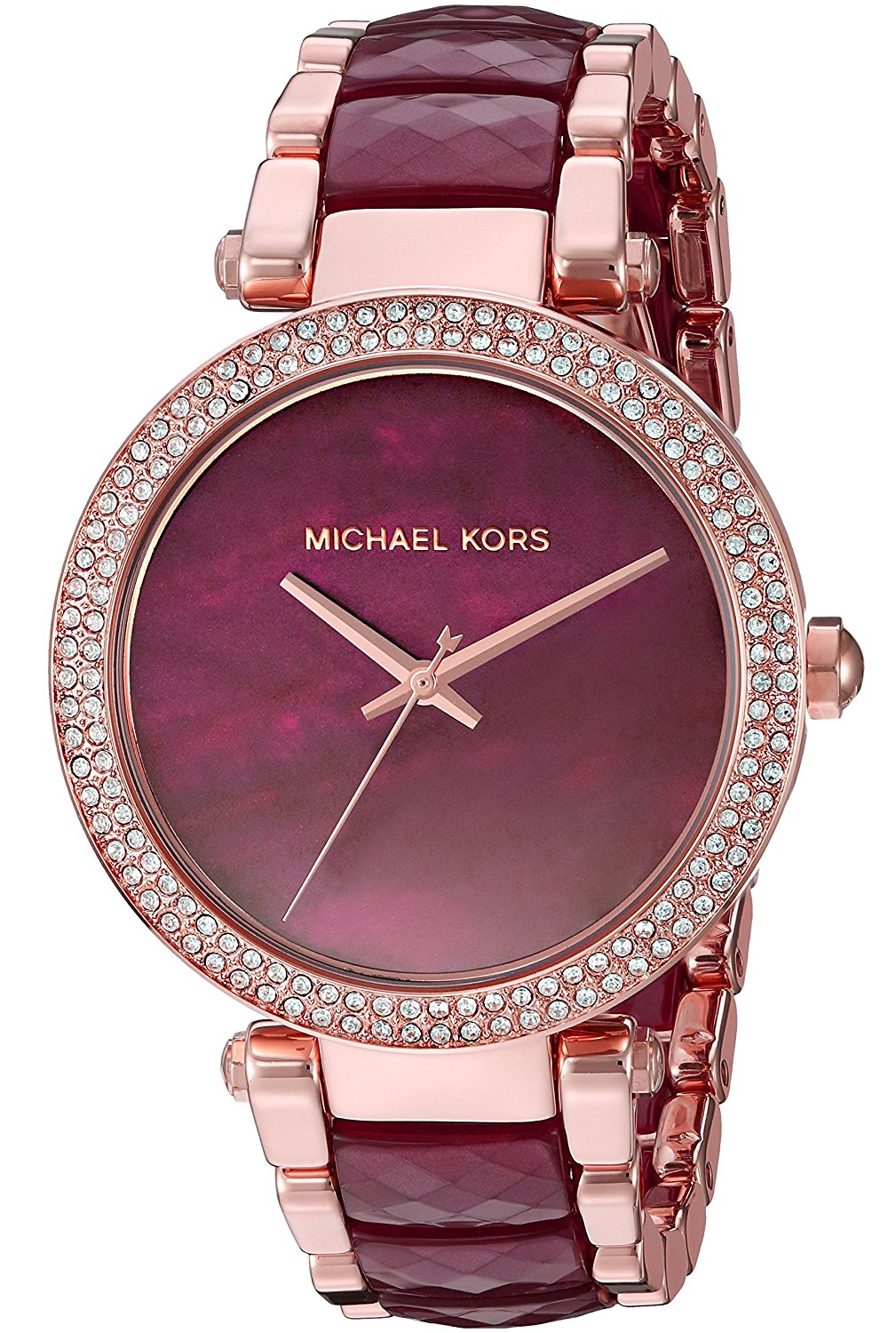 Michael Kors Watches : MK6412 Red Dial Stainless Steel Band Women Watch